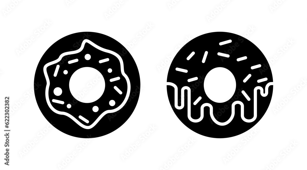 Fototapeta premium Donut icon vector. doughnut icon. donut logo