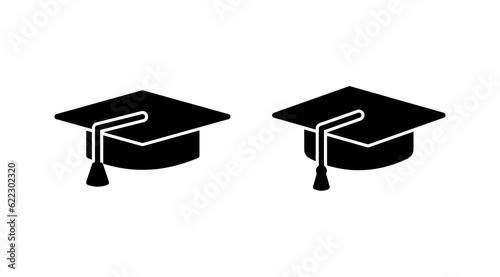 Education icon vector. graduation cap icon vector