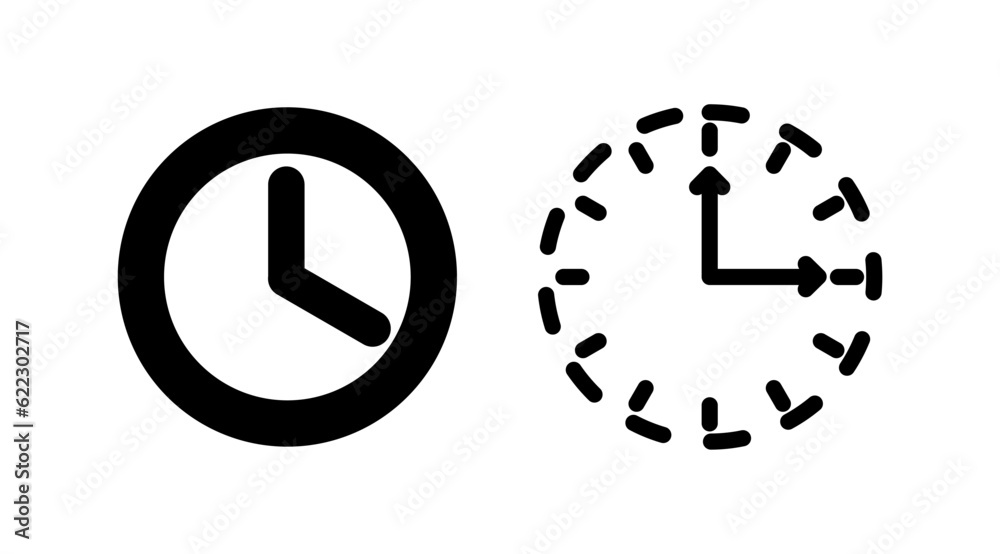 Clock icon. Time icon vector. Clock icon in trendy flat style isolated Clock icon. Time icon vector. Clock icon in trendy flat style isolated