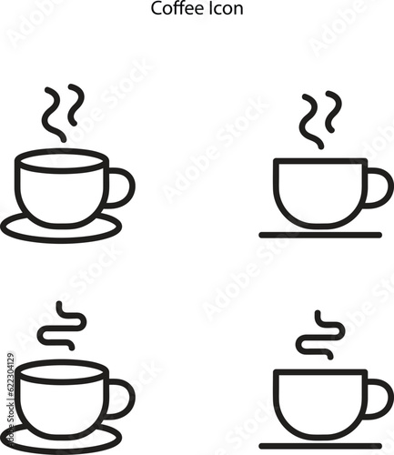 Cup of coffee or tea. Coffee or tea cup one line art. Vector isolated on white background.