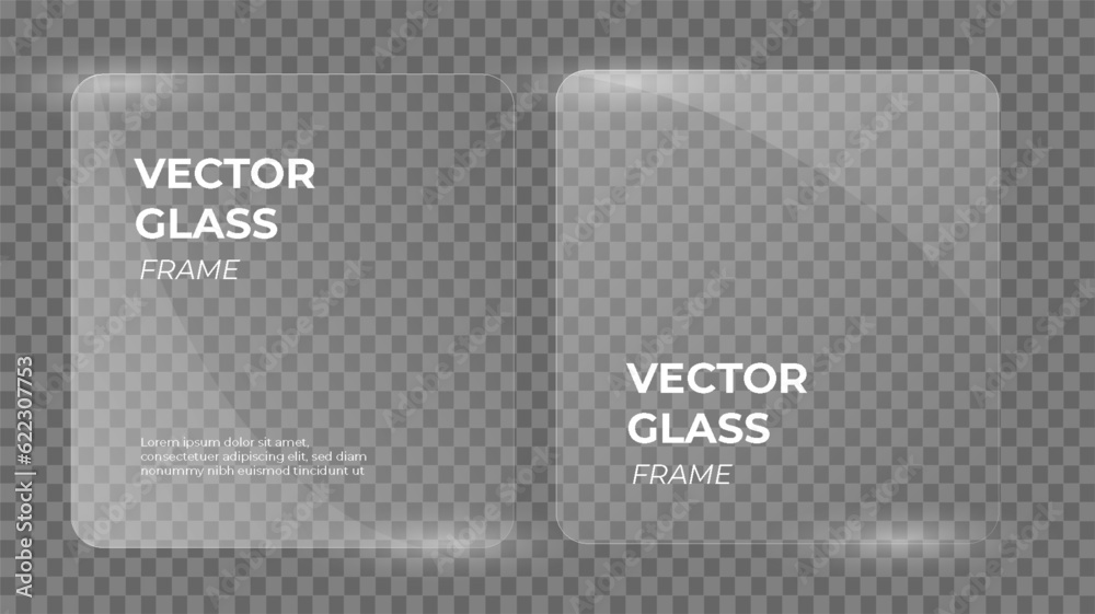 Vector Transparent Glass Square