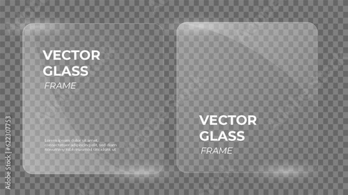 Vector Transparent Glass Square
