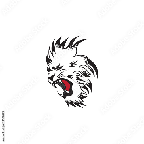 Wallpaper Mural lion head logo illustration power abstract vector design Torontodigital.ca