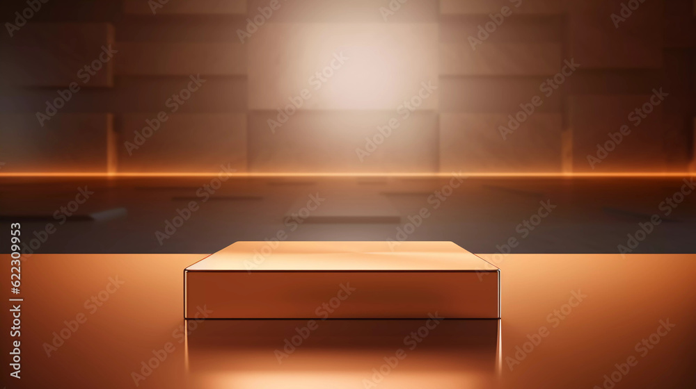 Abstract luxury background, Minimalistic gold architectural background and podium, modern design for poster, cover, branding, product showcase, AI generated. Abstract luxury background, Minimalistic gold architectural background and podium, modern design for poster, cover, branding, product showcase, AI generated.