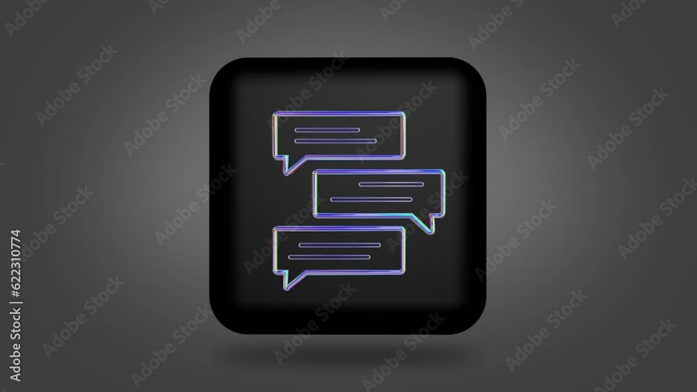 Motion design 3d icons. Symbol: Chat messages. 4k video. Motion design 3d icons. Symbol: Chat messages. 4k video.