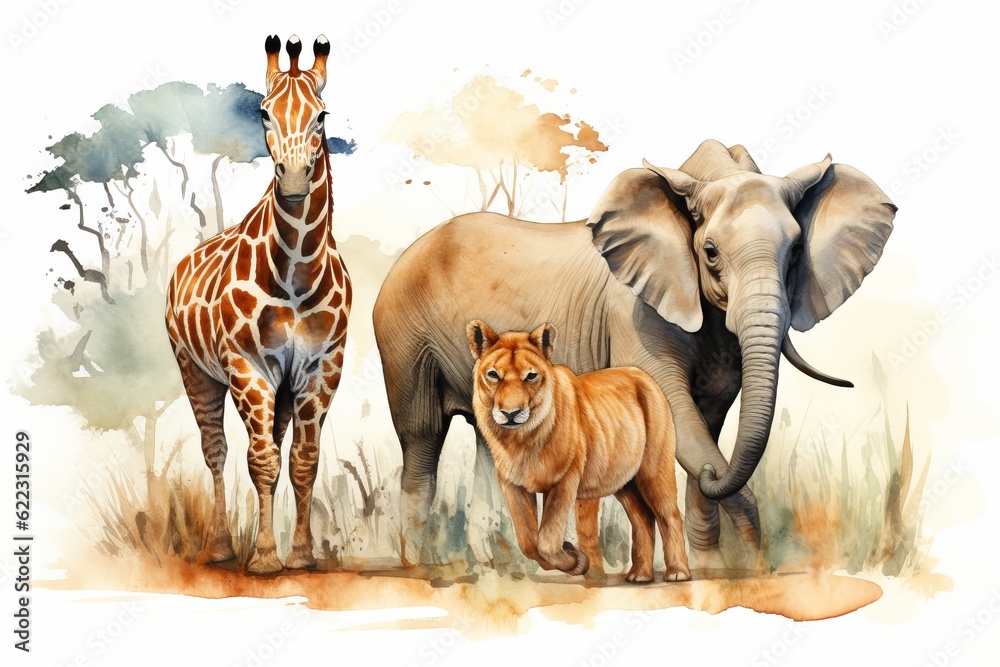 Safari cartoon animal clipart Safari cartoon animal clipart
