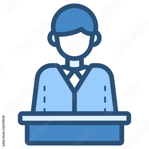 male lecturer icon
