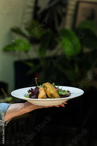 Plakat table setting at restaurant