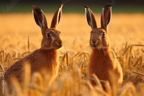 rabbits in the grass © jowel