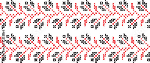 embroidered Ukrainian national pattern cross