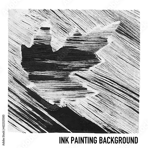 Ink brush painting background