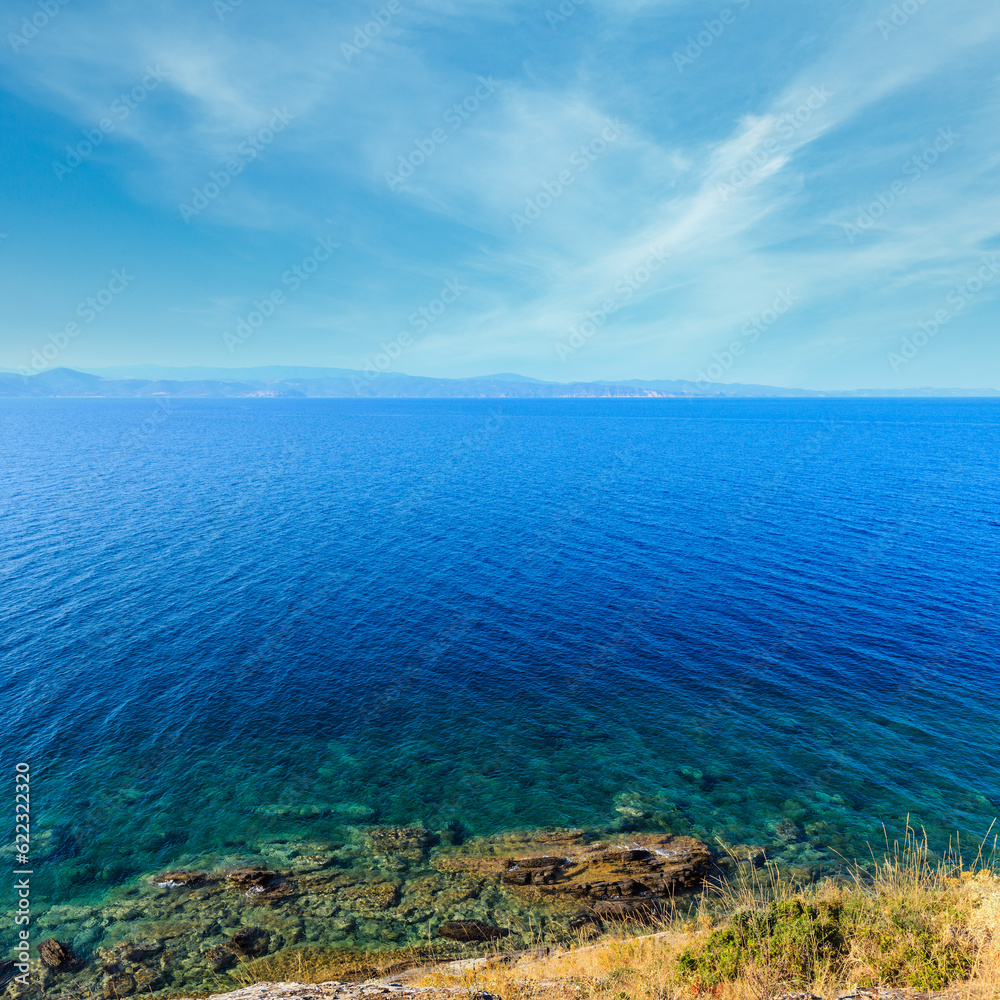 Summer sea view (Ormos Panagias, Halkidiki, Greece). Summer sea view (Ormos Panagias, Halkidiki, Greece).