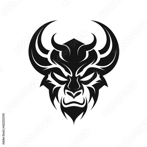 Viking head vector logo template. Viking head vector logo design