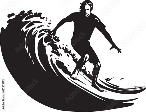 Canvas Print Surf Board Sport Man Wave Tide Ocean Water