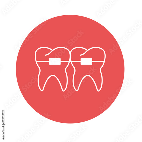 Dental fixation Vector Icon


