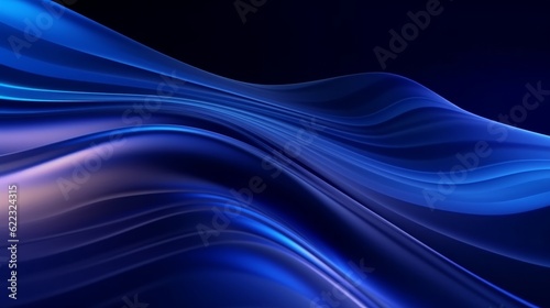 abstract curve line digital technology graphics background digital data information in audio curve line form dark background blue colour tone,generative ai