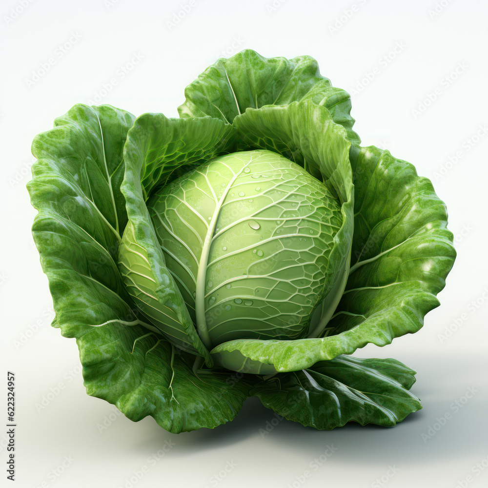 Obraz premium Cabbage on white background