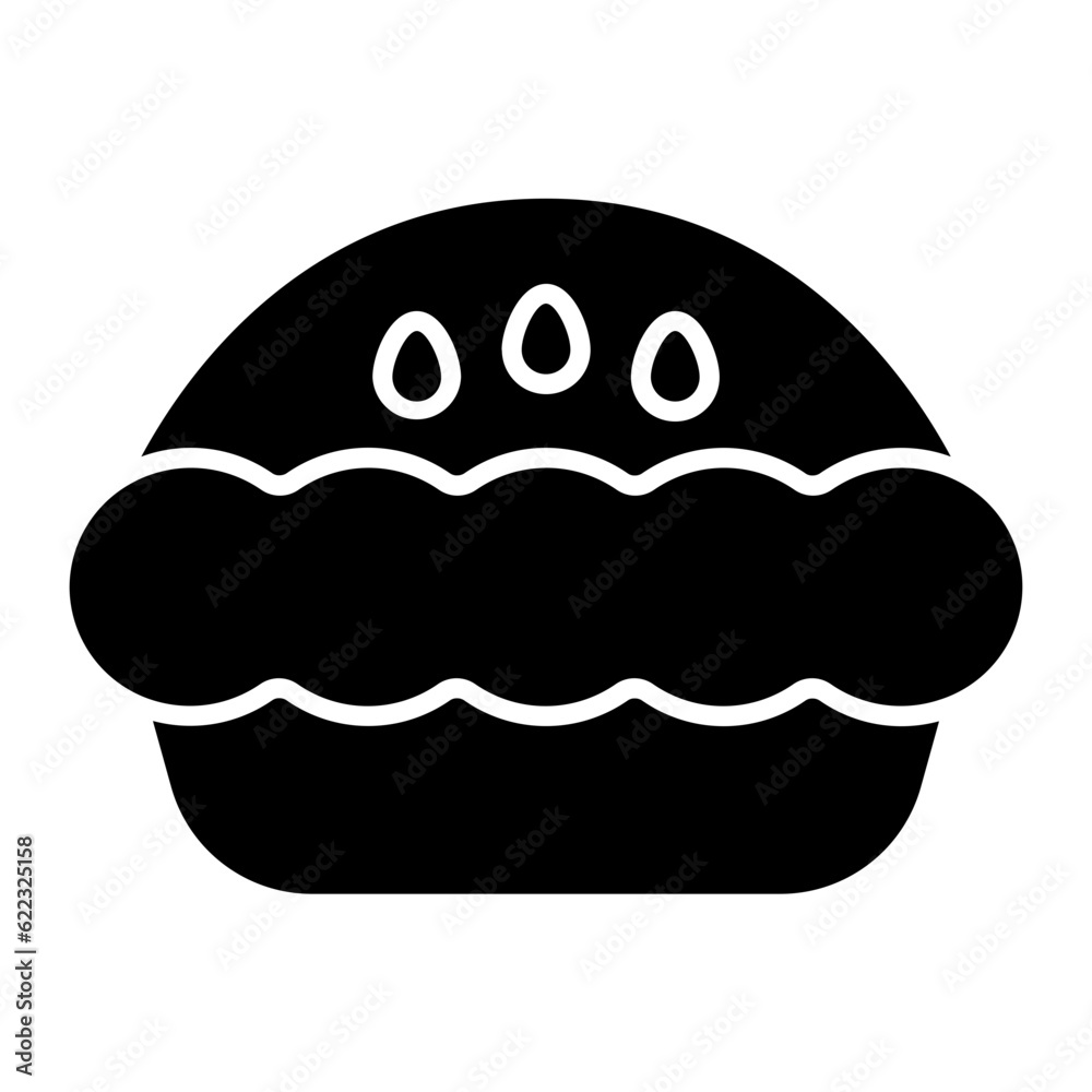 Apple Pie Glyph Icon Apple Pie Glyph Icon