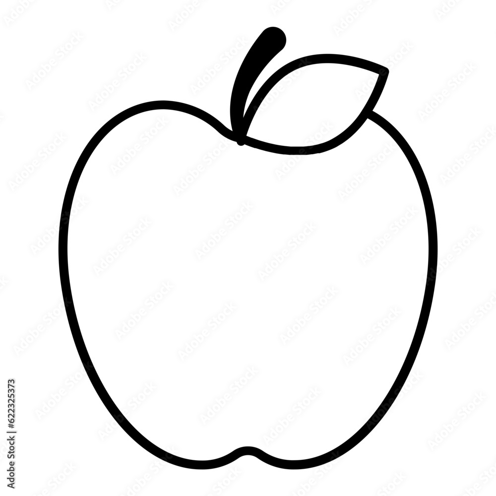 Apple Thin Line Icon Apple Thin Line Icon