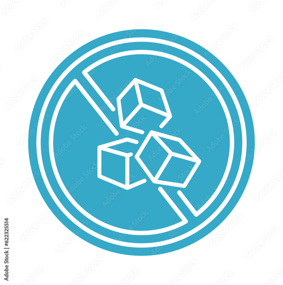 Sugar free linear icon, sign. Sugar free linear icon, sign.