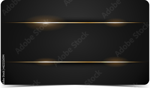 Premium VIP Card. Black and gold luxury vip business card design template.