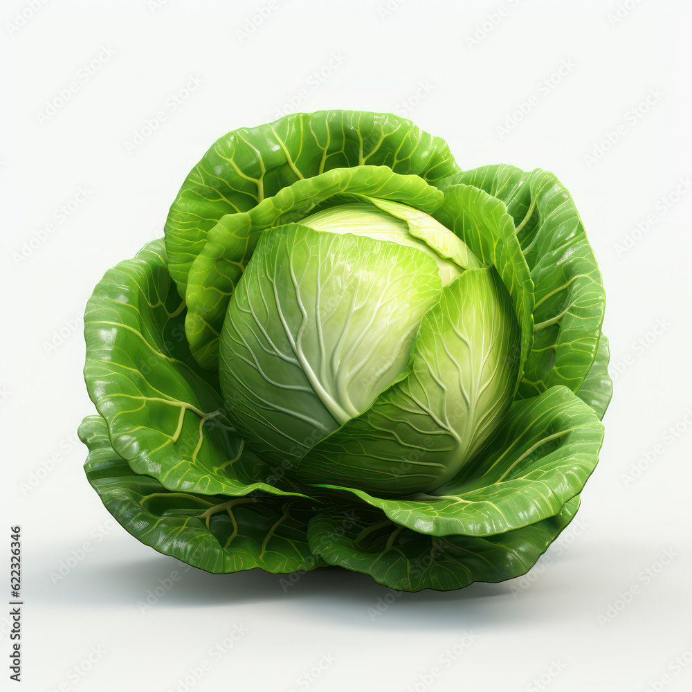 Obraz premium Cabbage on white background