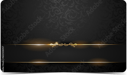 Premium VIP Card. Black and gold luxury vip business card design template.