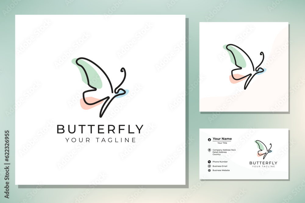 Beauty Flying Butterfly Logo Beauty Flying Butterfly Logo