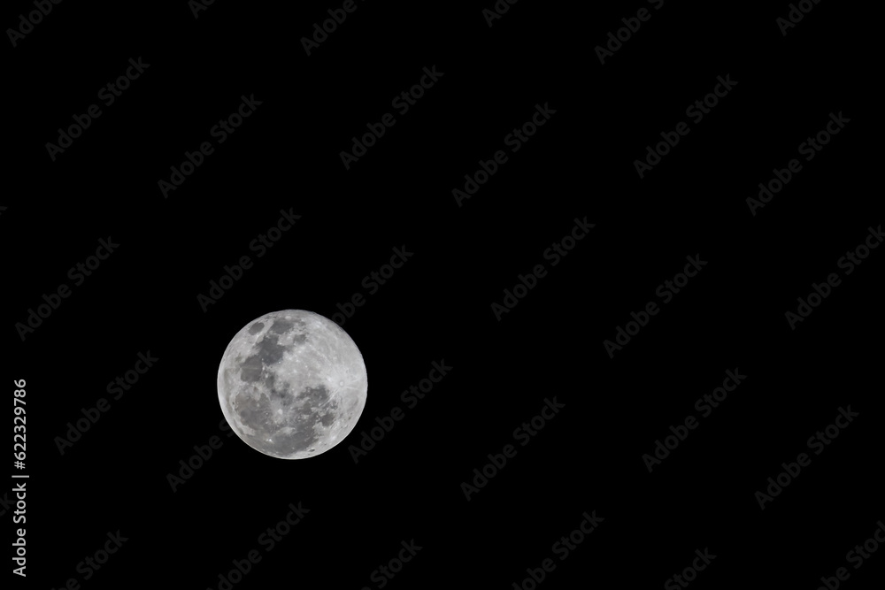Close up full moon on the Black sky Close up full moon on the Black sky