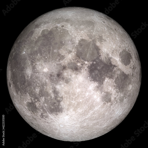 Closeup of full moon. Elements of this image furnished by NASA