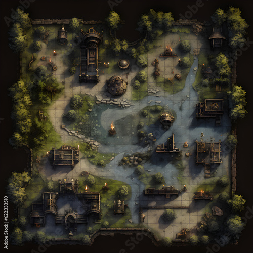 Dark Fantasy RPG Dungeon Map - A Tile Map for Your Adventure