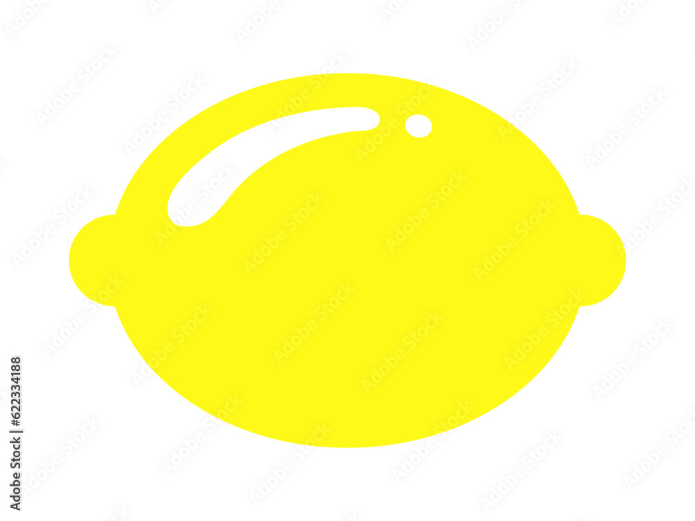 Vector lemon icon, simple illustration. Vector lemon icon, simple illustration.
