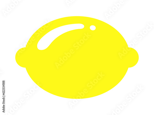 Vector lemon icon, simple illustration.