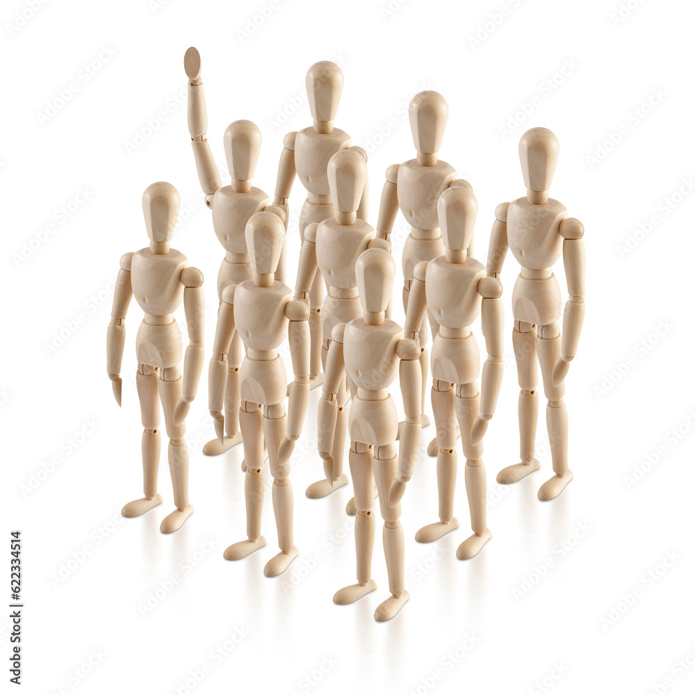 Think outside the box wood model on white background Think outside the box wood model on white background