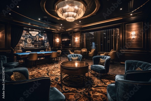 An exclusive VIP area within a luxurious casino