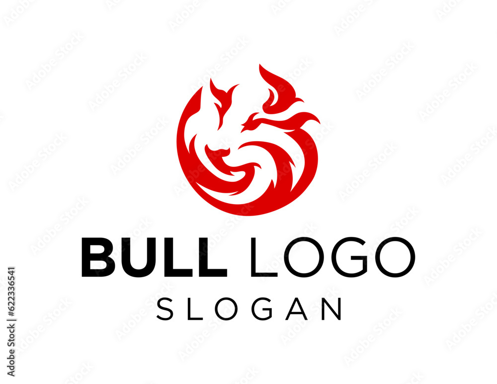 Logo about Bull on a white background. created using the CorelDraw application. Logo about Bull on a white background. created using the CorelDraw application.