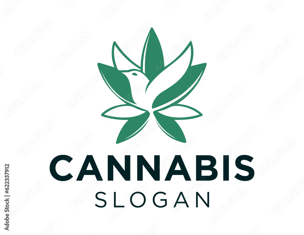 Logo about Cannabis on a white background. created using the CorelDraw application. Logo about Cannabis on a white background. created using the CorelDraw application.