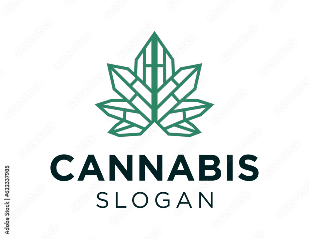 Logo about Cannabis on a white background. created using the CorelDraw application. Logo about Cannabis on a white background. created using the CorelDraw application.