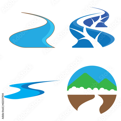 river icon vector