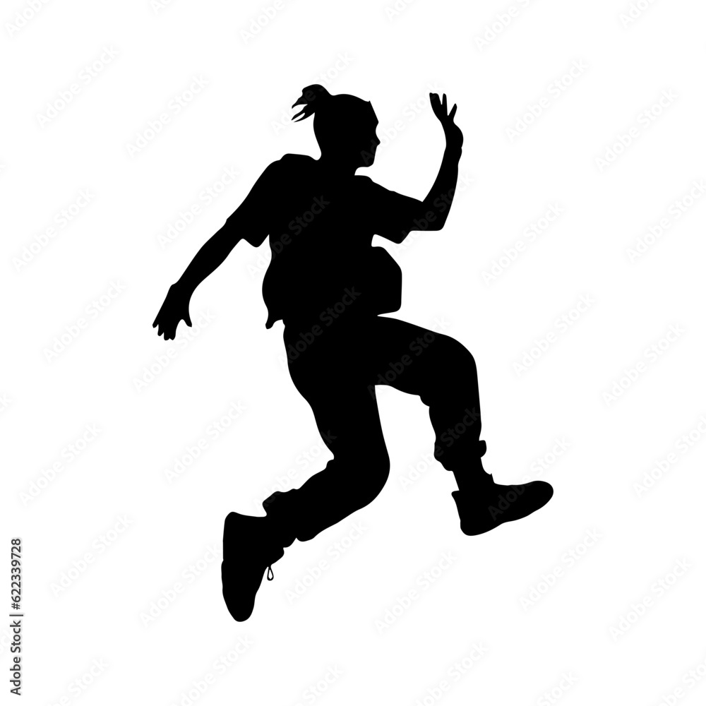 jumping figure silhouette illustration