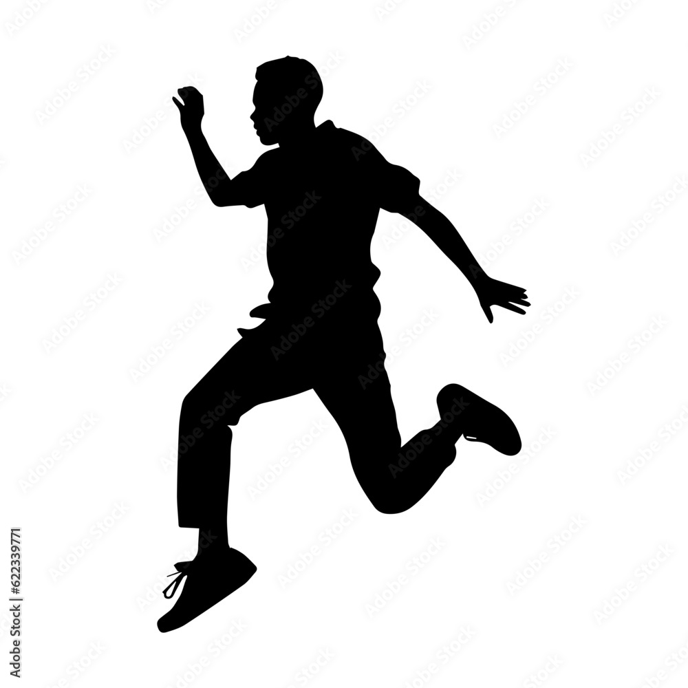 jumping figure silhouette illustration