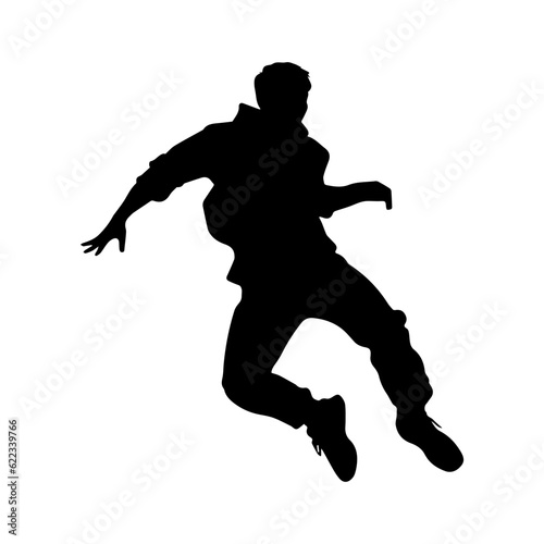 jumping figure silhouette illustration © DLC Studio