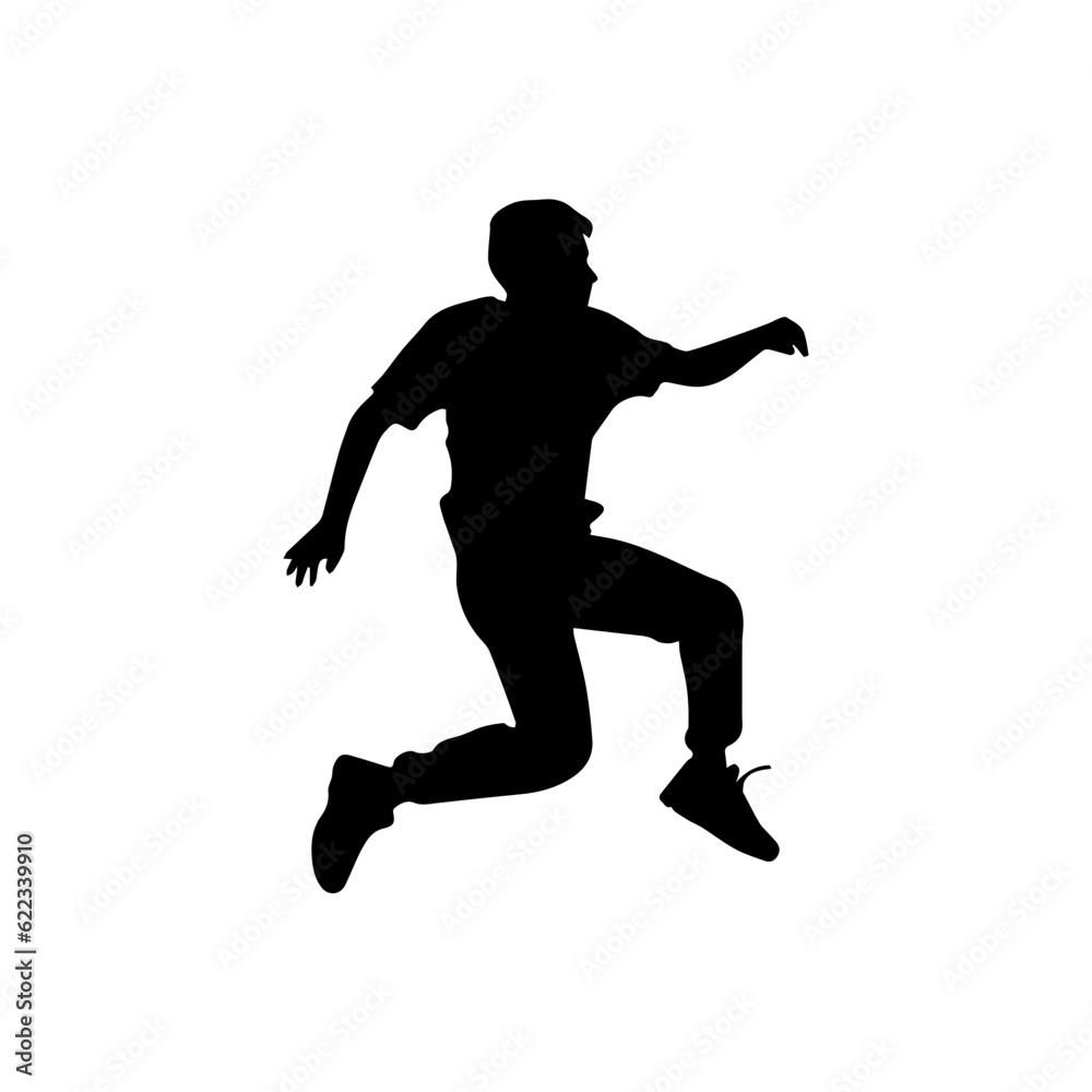 jumping figure silhouette illustration