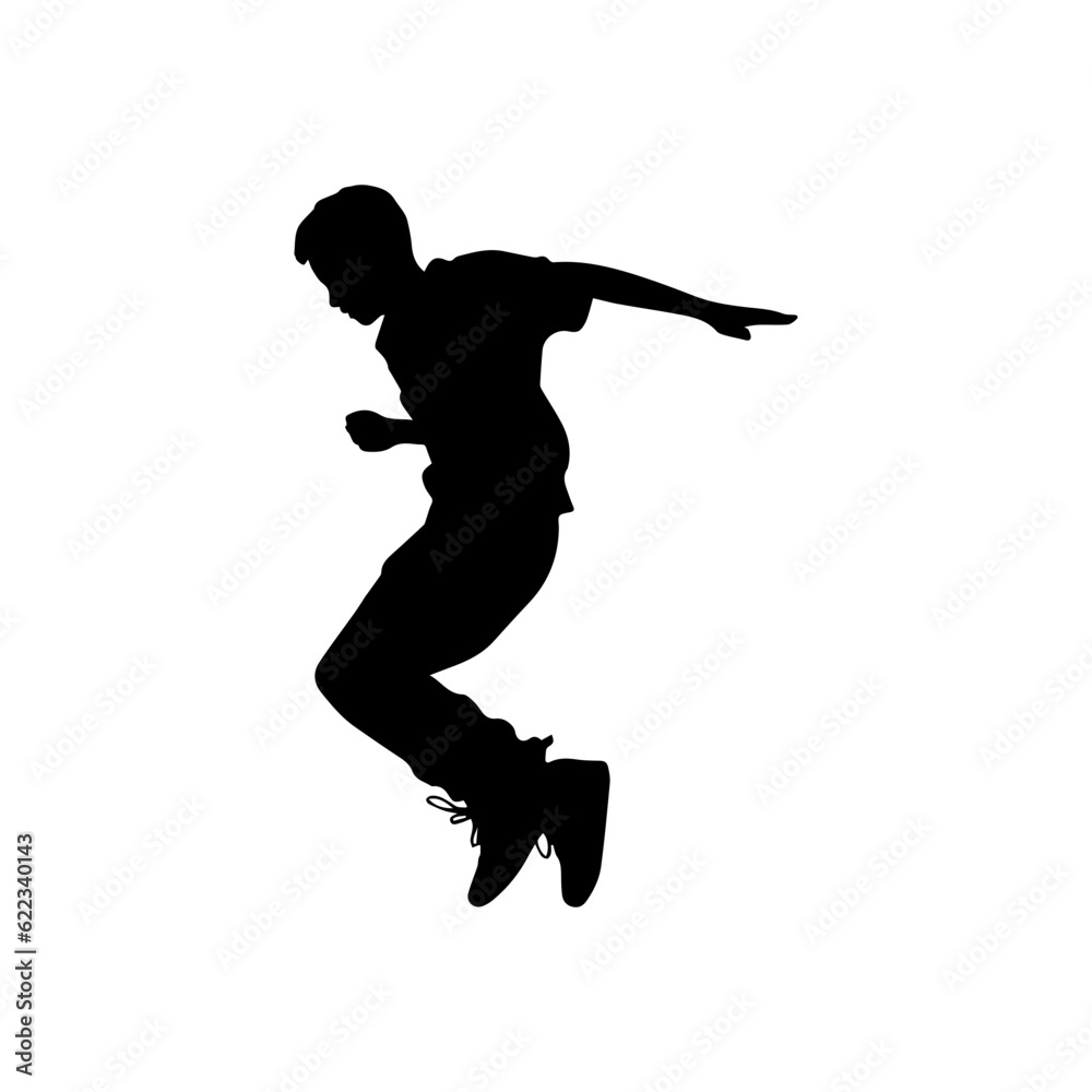 jumping figure silhouette illustration