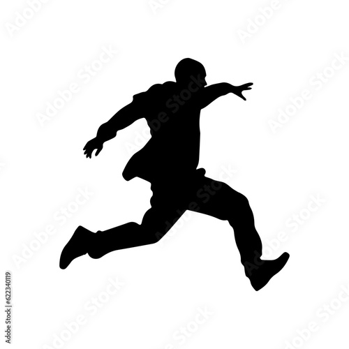 jumping figure silhouette illustration © DLC Studio