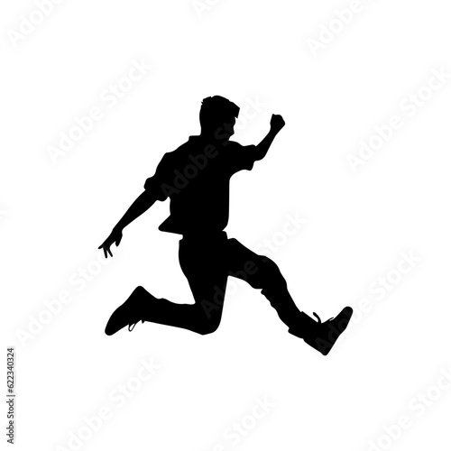 jumping figure silhouette illustration