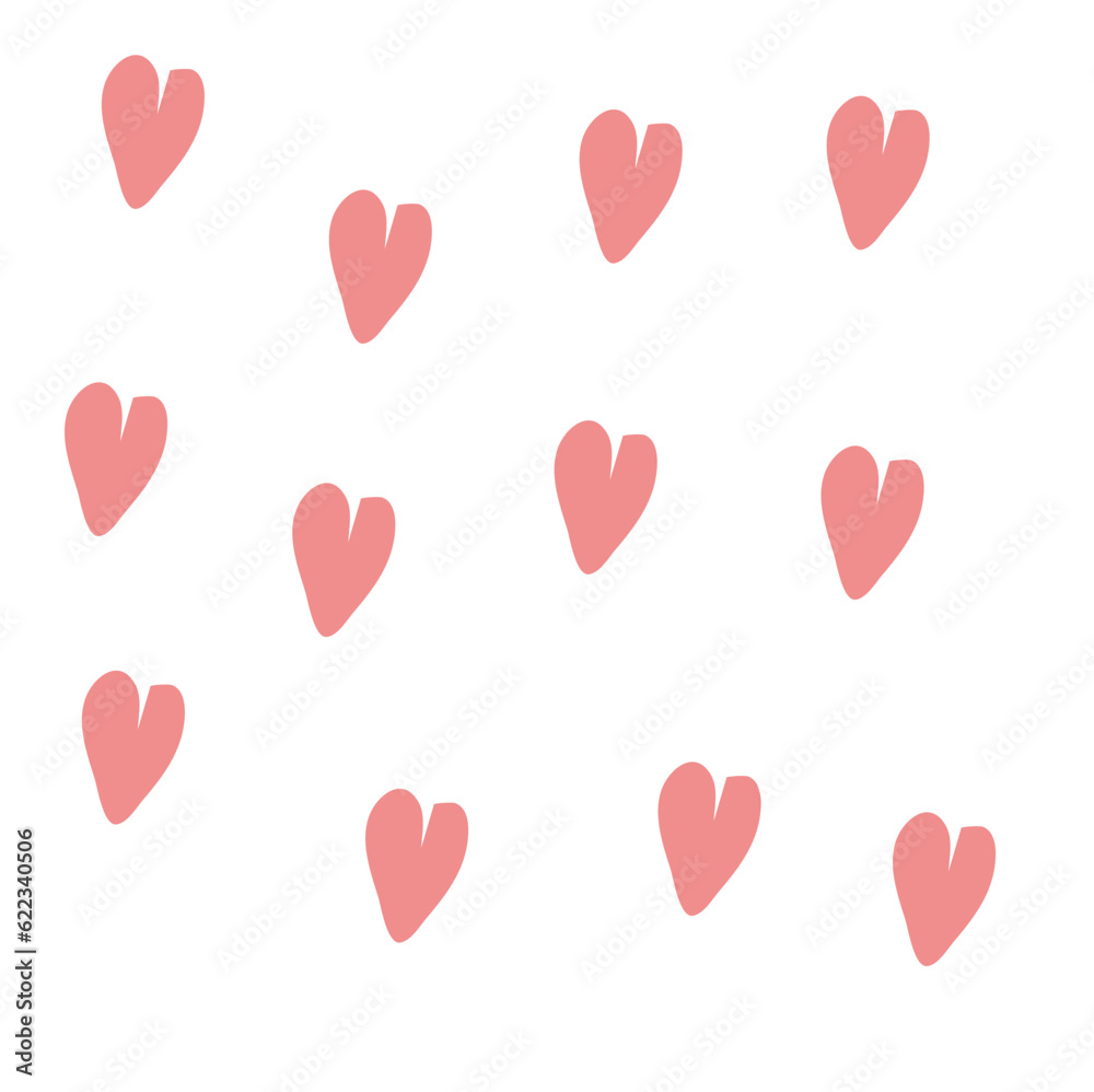 Valentine’s Day Rain Of Hearts Illustration Valentine’s Day Rain Of Hearts Illustration