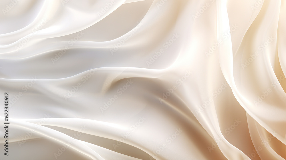 Fototapeta premium Soft, flowing curtains made of luxurious fabrics create a serene and elegant atmosphere, perfect for showcasing beauty products such as cosmetics, skincare, and body care.