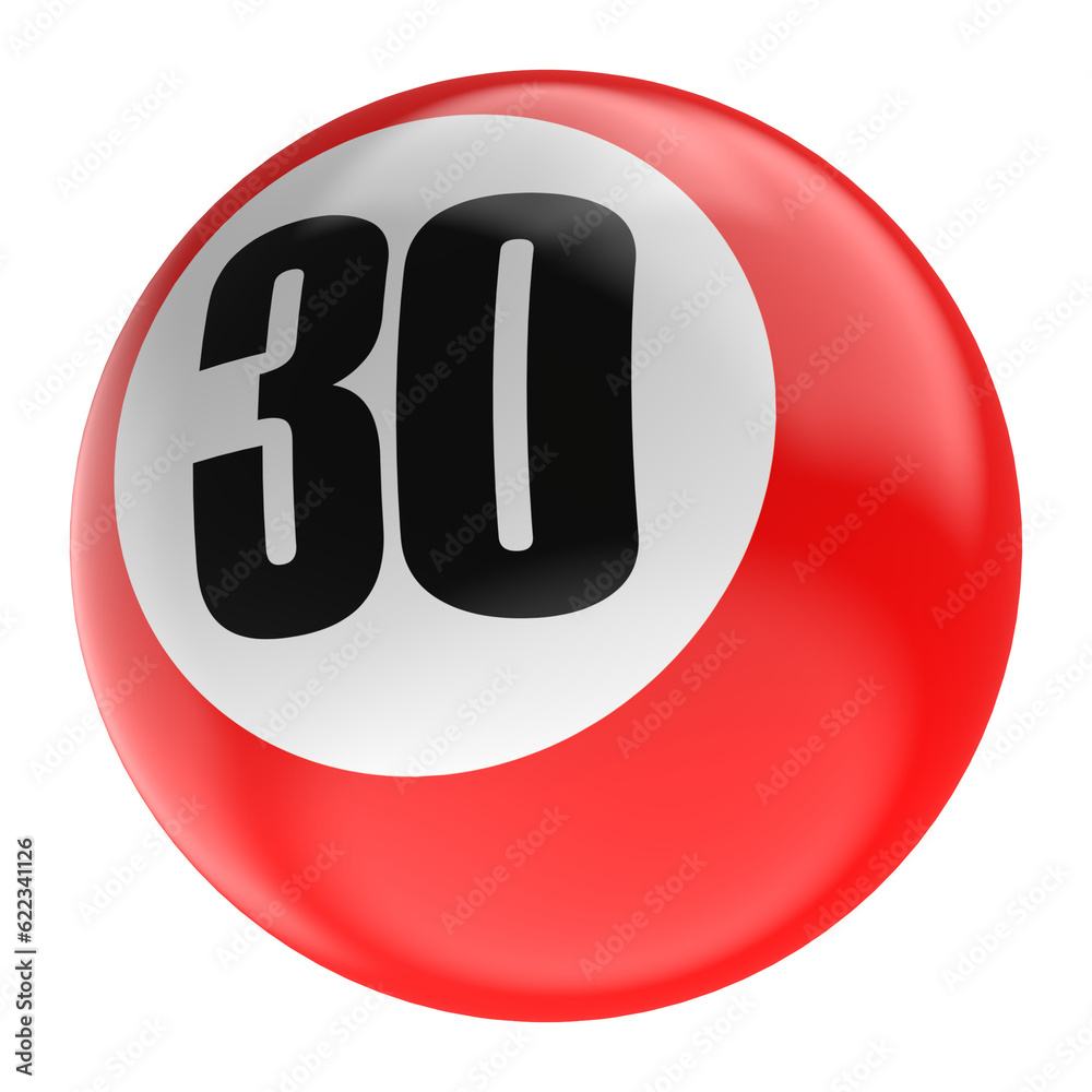 ball number 3D ball number 3D