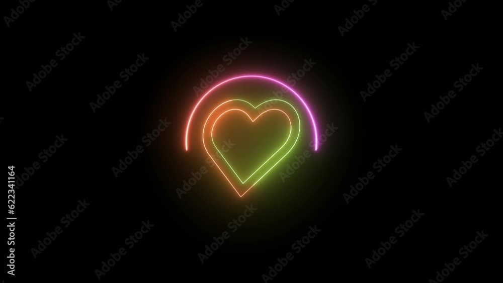 Glowing sign on multimedia icon with black background Glowing sign on multimedia icon with black background